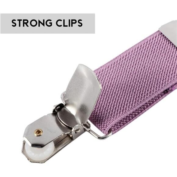 TIE G Solid Color Men's Suspender + Woven Bow Tie Set for Wedding : Vivid Color - Picture 5 of 7